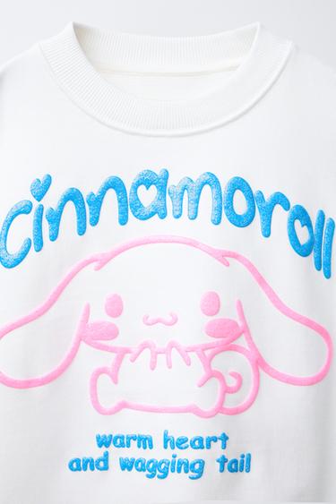CINNAMOROLL © SANRIO RAISED SHINY SWEATSHIRT - Oyster-white by Zara - Image 2