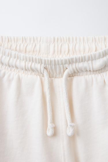 PLAIN JOGGING T-SHIRT AND BERMUDA SHORTS SET - Ecru by Zara - Image 3