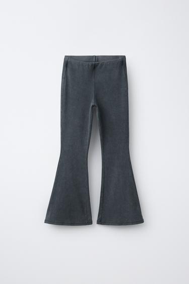 Zara FLARE PANTS WITH STUDS - Anthracite grey