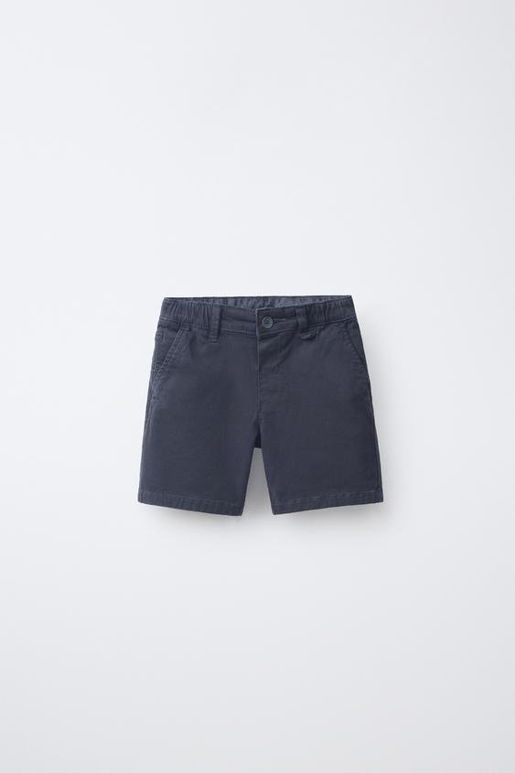 BASIC CHINO BERMUDA SHORTS - Navy blue by Zara - Image 0