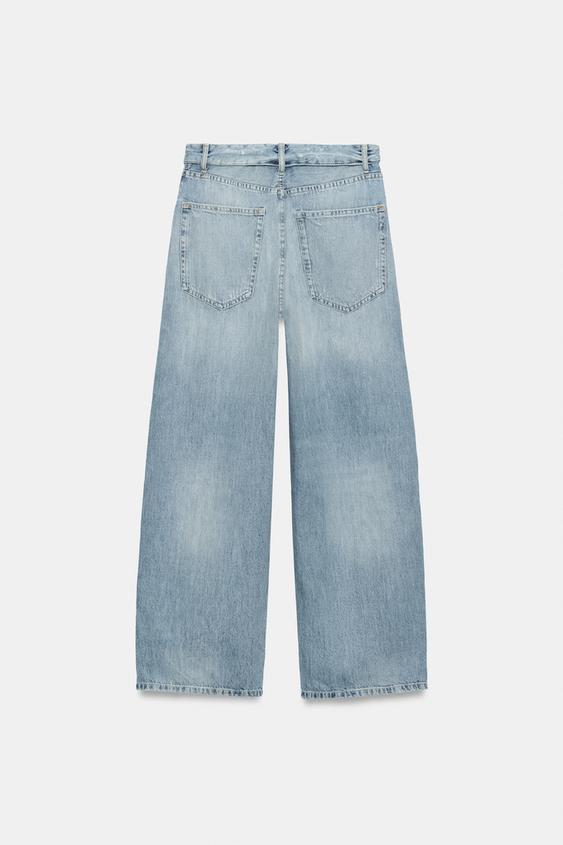 JEAN TRF TAILLE MOYENNE AVEC DÉTAIL DÉCHIRURES - Bleu clair de Zara - Image 6