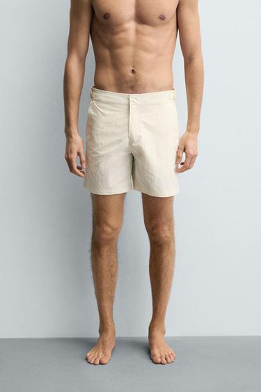 MAILLOT DE BAIN LONG AVEC STRUCTURE - Écru de Zara - Image 1