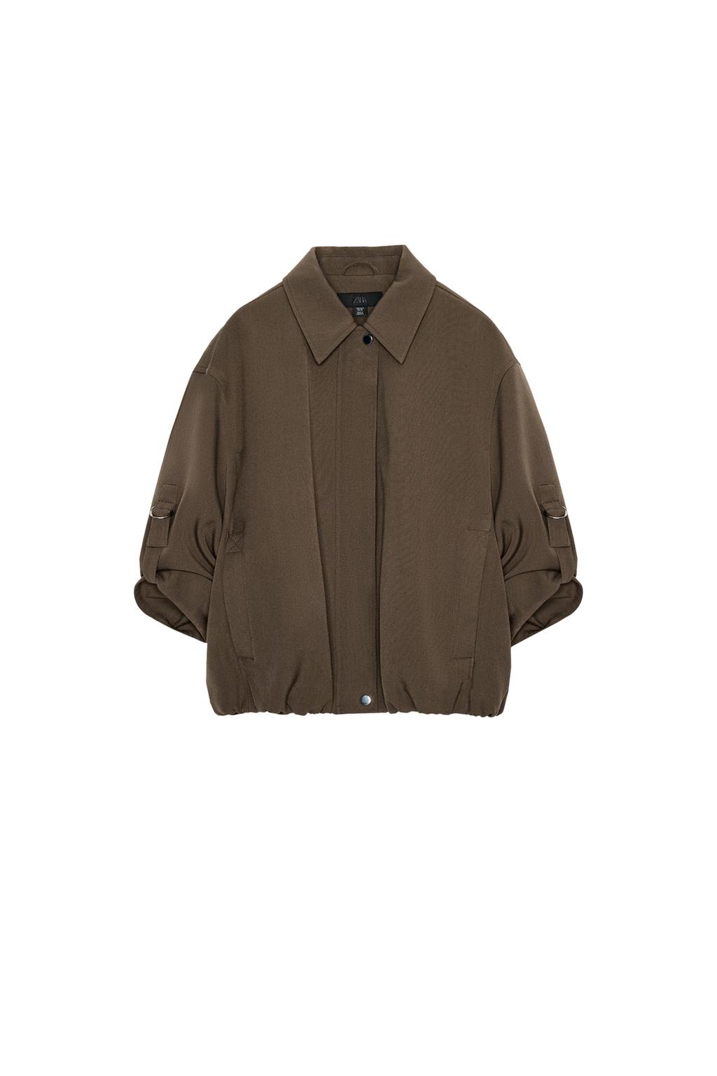 TABBED SLEEVE BOMBER JACKET - image 3