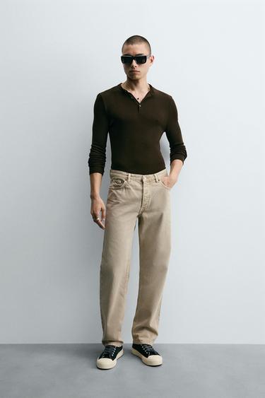 JEANS STRAIGHT FIT - Beige de Zara