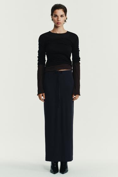 ZACHTE MODAL ROK - Donker antraciet van Zara