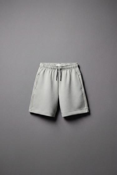 SPORTY PIPING BERMUDA SHORTS - Light mint green by Zara