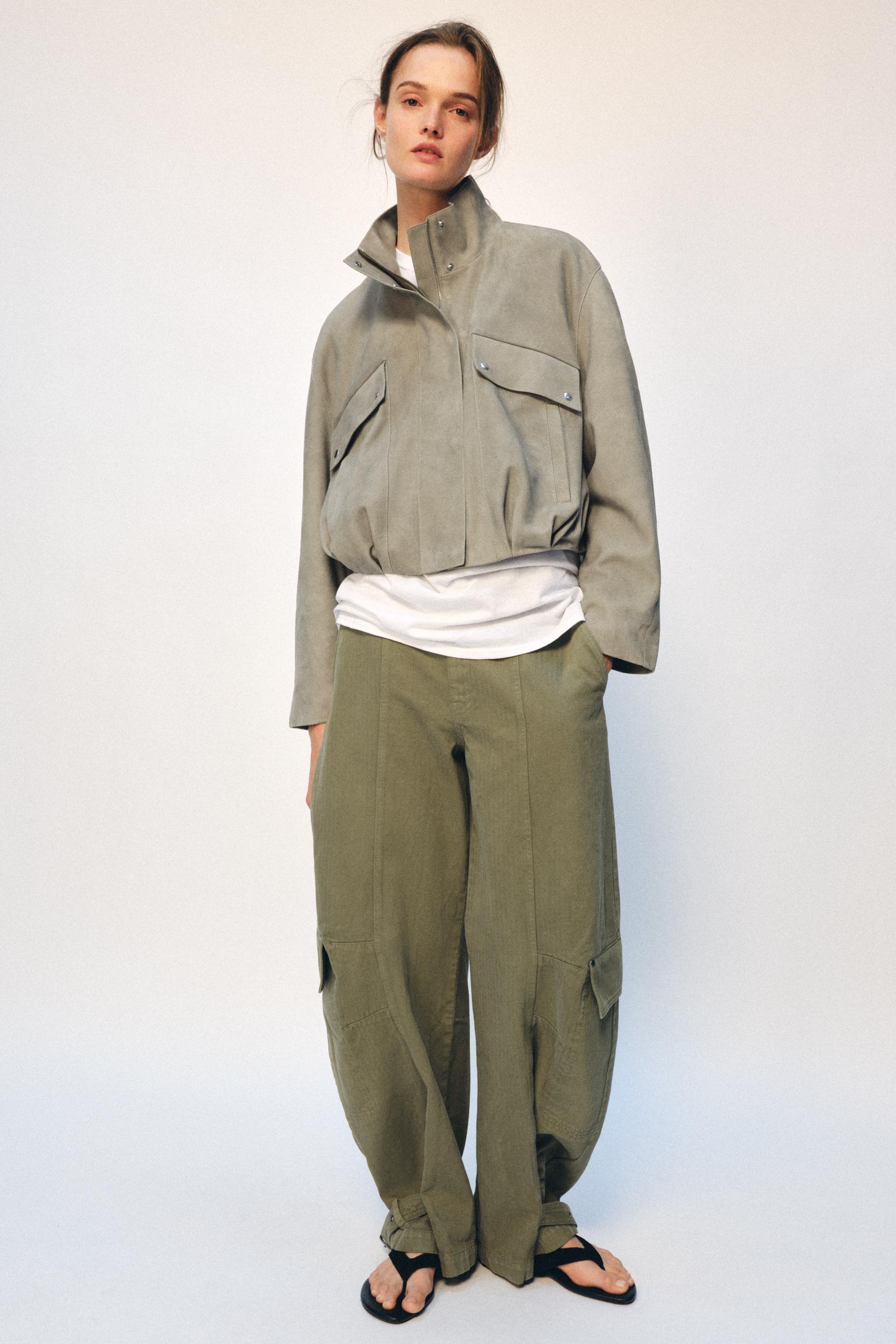 k_k様 ブルゾン Lグレージュ ZW COLLECTION LIMITED EDITION SUEDE LEATHER JACKET - Pearl gray