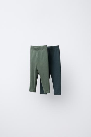 SET HAI QUẦN LEGGING TRƠN - Xanh cỏ úa từ Zara