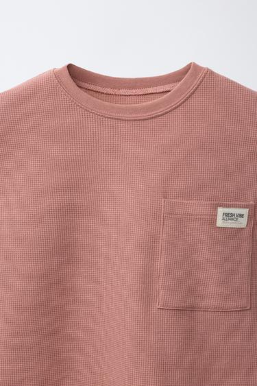 1,5–6 РОКІВ/ ВАФЕЛЬНА ПІЖАМА З ЕТИКЕТКОЮ - Рожевий Zara