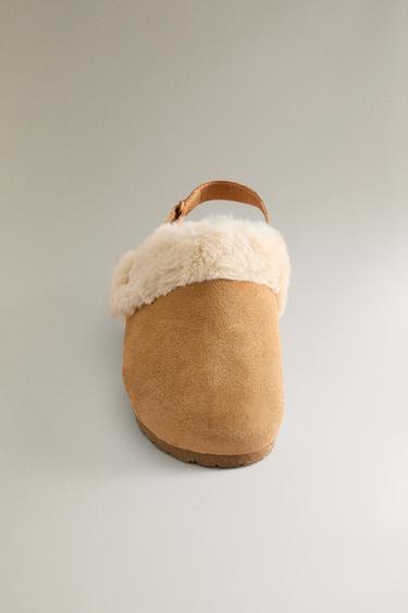 KIDS' WARM LEATHER CLOGS - Brown by Zara - Image 4