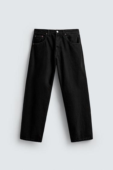 Zara BAGGY FIT JEANS - Black