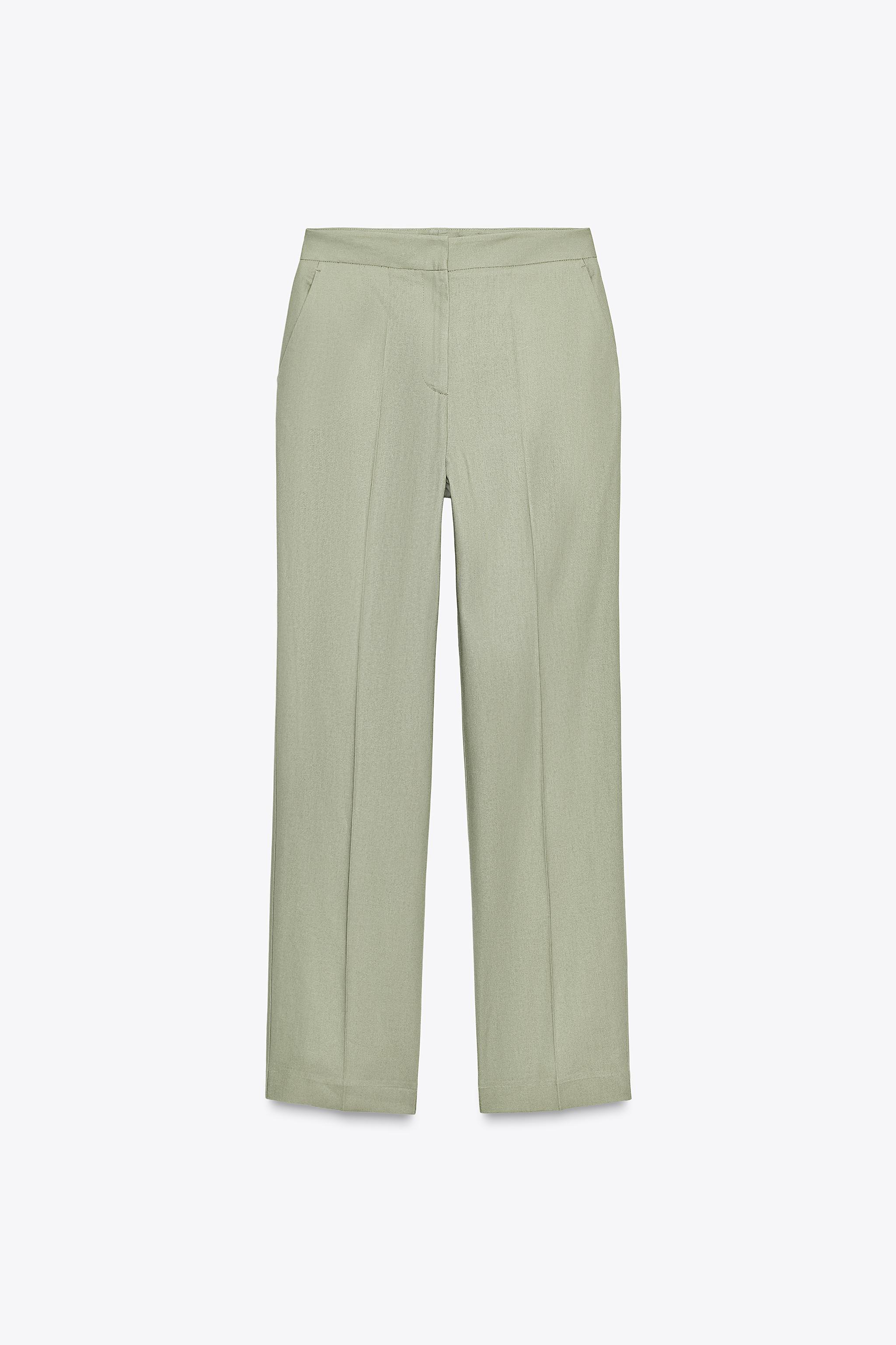 STRAIGHT LEG LINEN PANTS