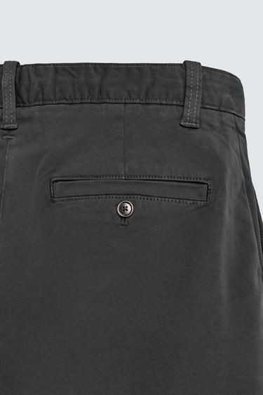 REGULAR FIT CHINO BERMUDA SHORTS - Blue grey by Zara - Image 9