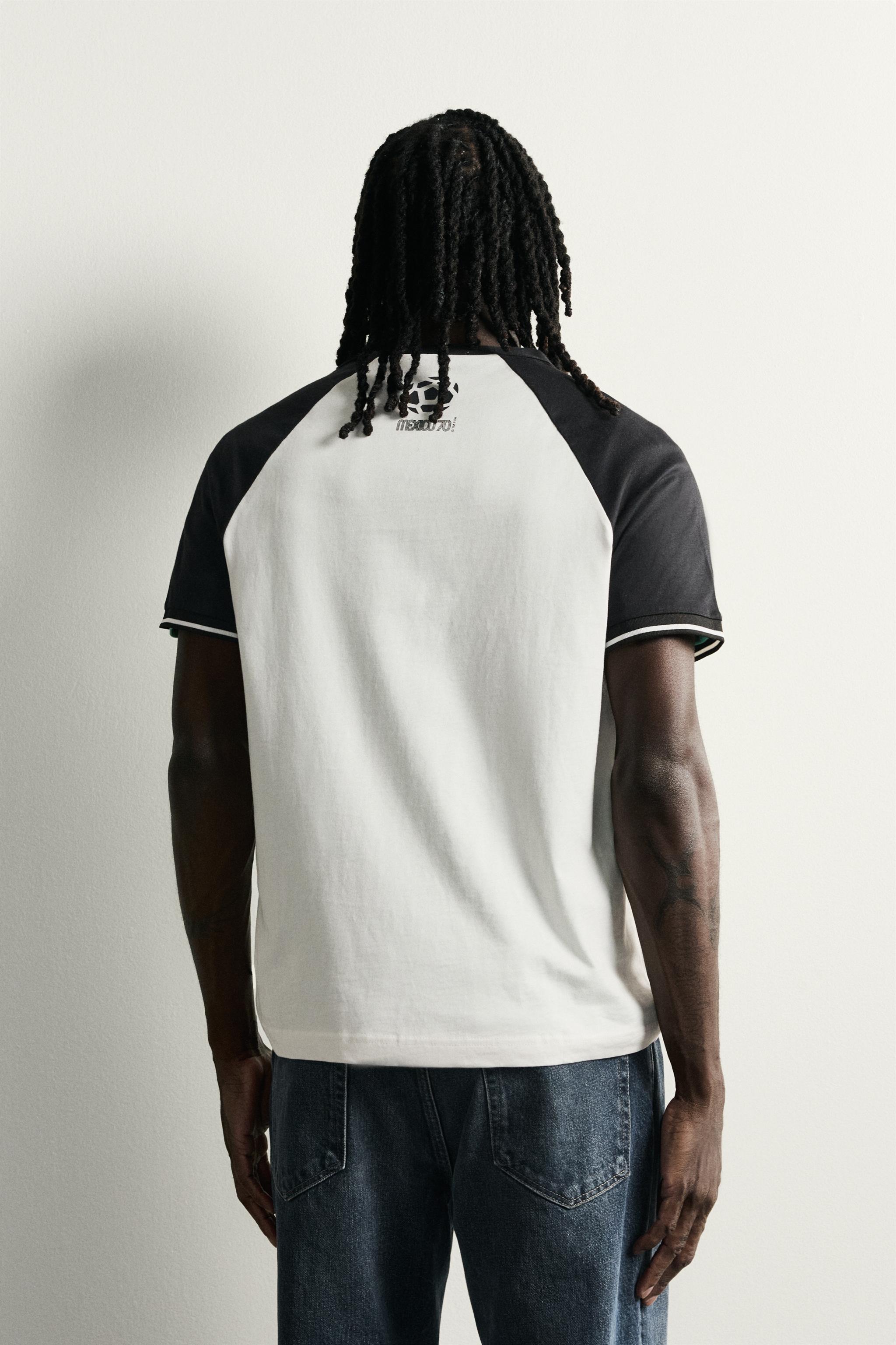 Мужские футболки Zara COLORBLOCK MEXICO 70 FIFA WORLD CUP™ FIFA CLASSICS T-SHIRT — фото 3