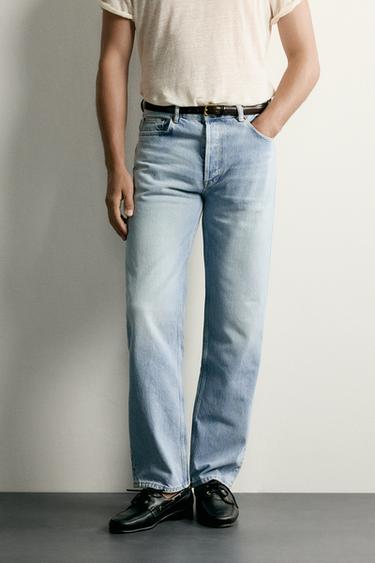 STRAIGHT-LEG JEANS - Blue by Zara