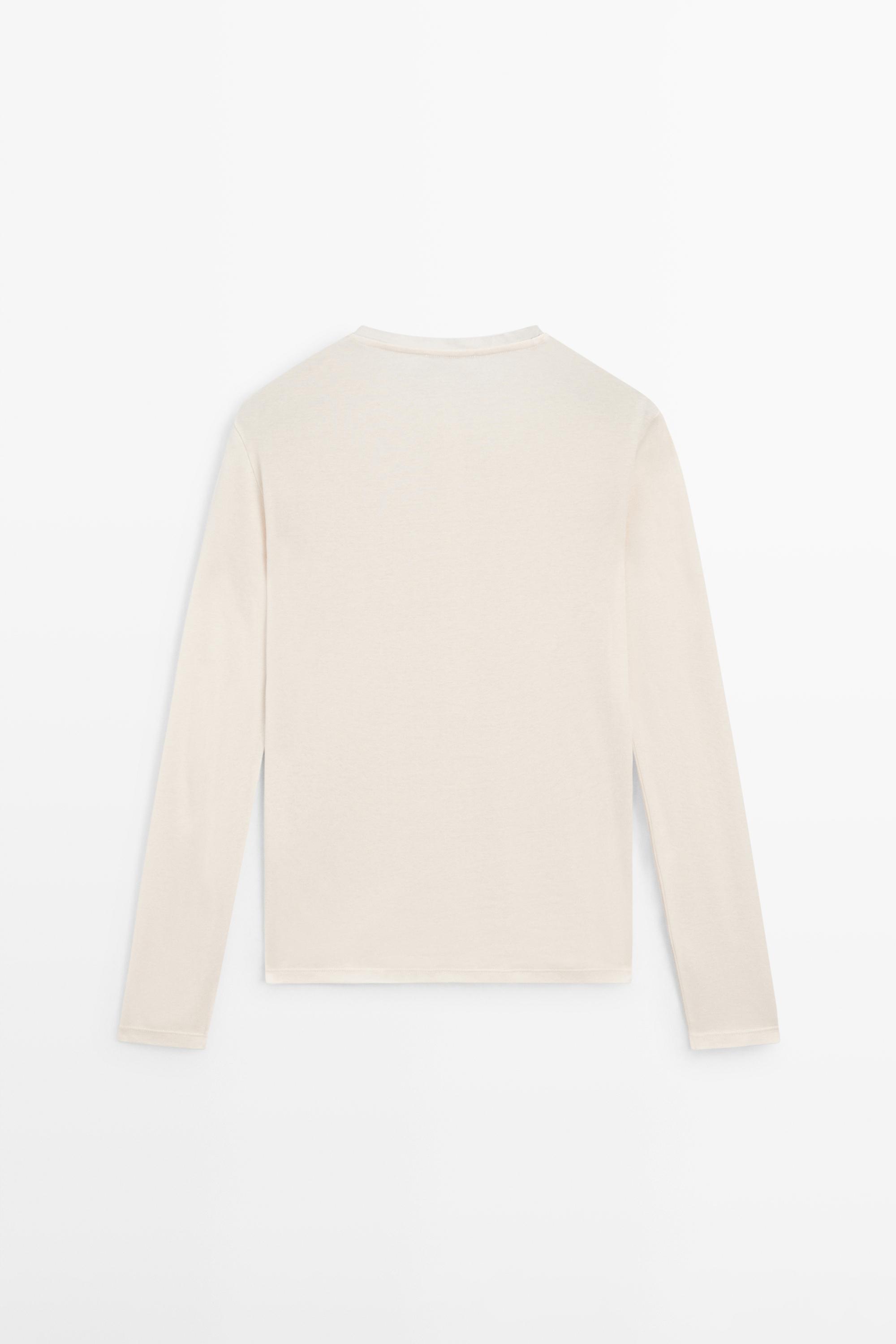 Button-up cotton T-shirt