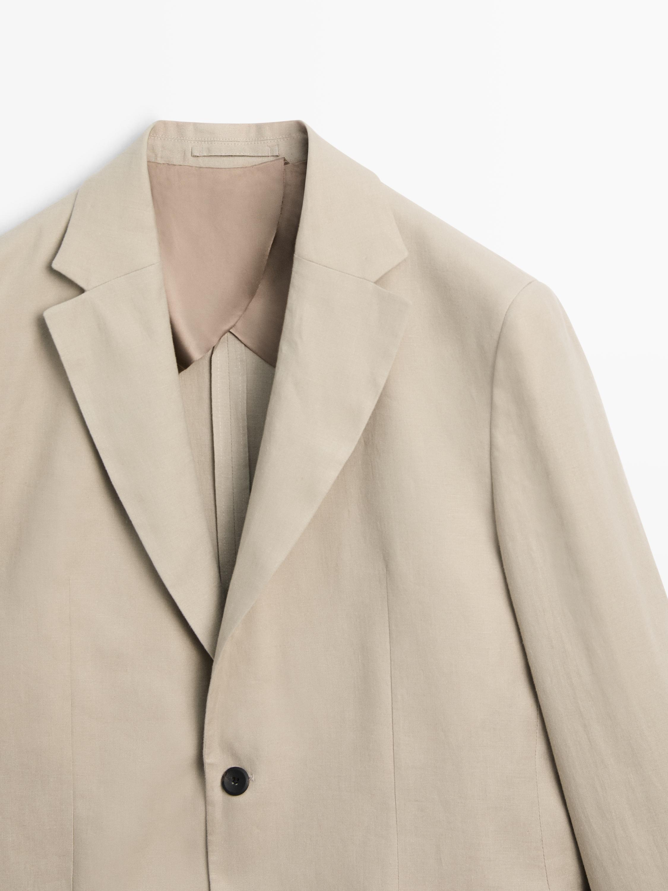 100% linen suit blazer