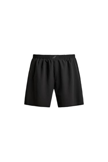 PERFORATED TECHNICAL SHORTS - Black by Zara