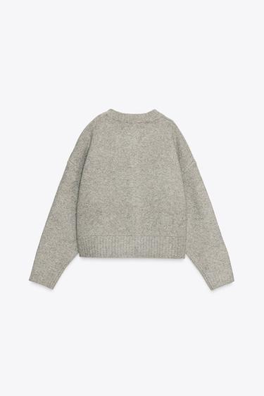 SOFT KNIT CARDIGAN - Grey marl by Zara - Image 7