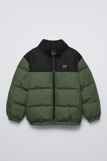 Zara QUILTED JACKET - Dark khaki