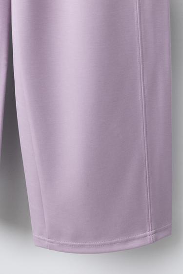 WIDE-LEG TROUSERS WITH MODAL - Mauve by Zara - Image 3
