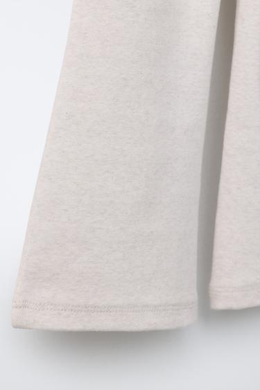 LEGGING FLARE INTERLOCK DÉCOR ÉTIQUETTE - Sable / Chiné de Zara - Image 3