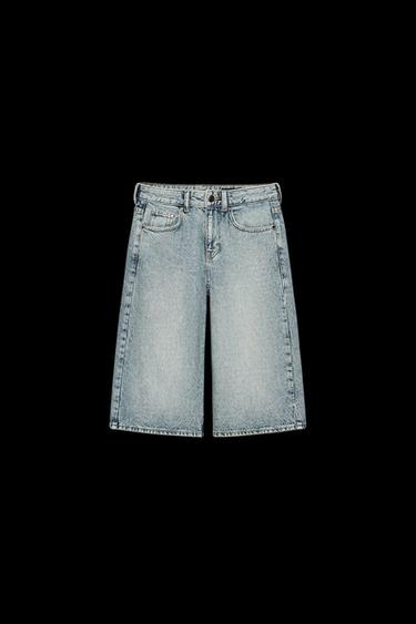 DENIM-BERMUDASHORTS ZW COLLECTION - Blau von Zara