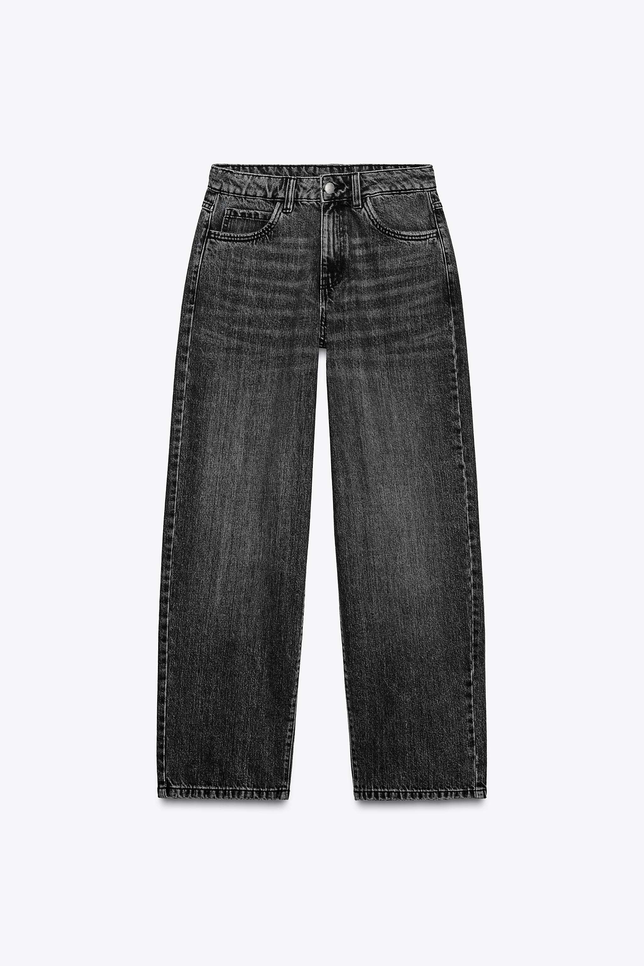 ZW COLLECTION BAGGY MID-WAIST JEANS - Black | ZARA Australia