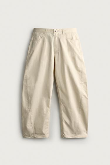 BALLOON FIT TROUSERS - Ecru by Zara