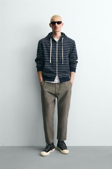 WASHED CARROT FIT TROUSERS - Khaki by Zara