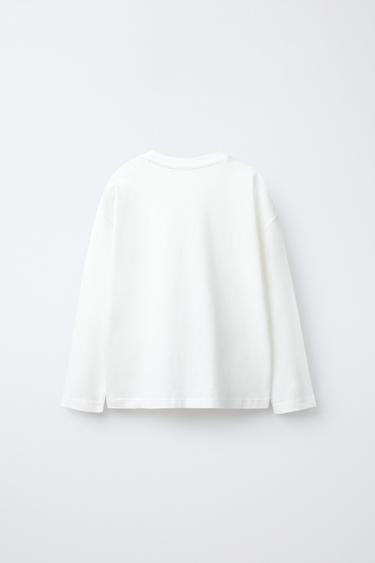 LOT DE TROIS T-SHIRTS UNIS ET À RAYURES - Verts de Zara - Image 2