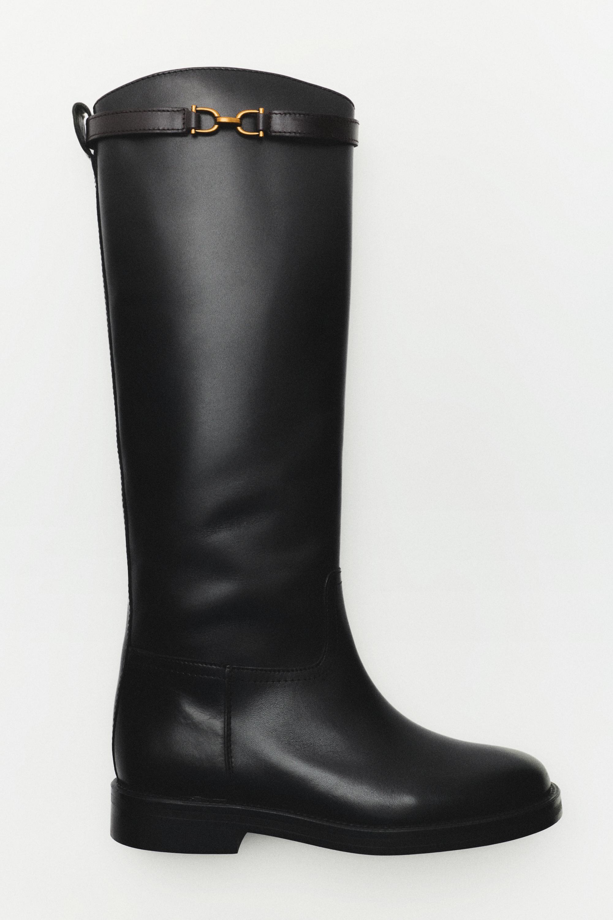 Leather riding boots