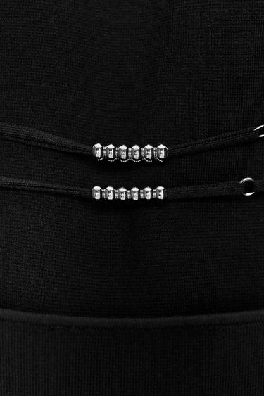 TOP EN MAILLE À BOULES - Noir de Zara - Image 4