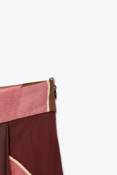 ZW COLLECTION PRINTED MIDI SKIRT - Pink by Zara