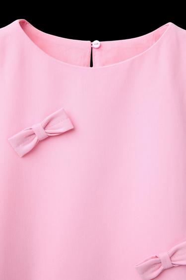 KLEID MIT SCHLEIFEN - Rosa von Zara