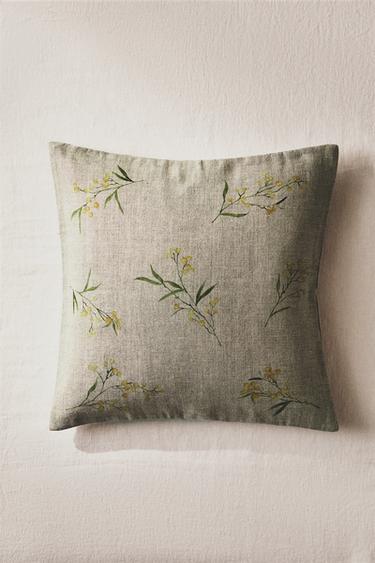 HOUSSE DE COUSSIN IMPRIMÉ MIMOSA - Beige clair de Zara - Image 5