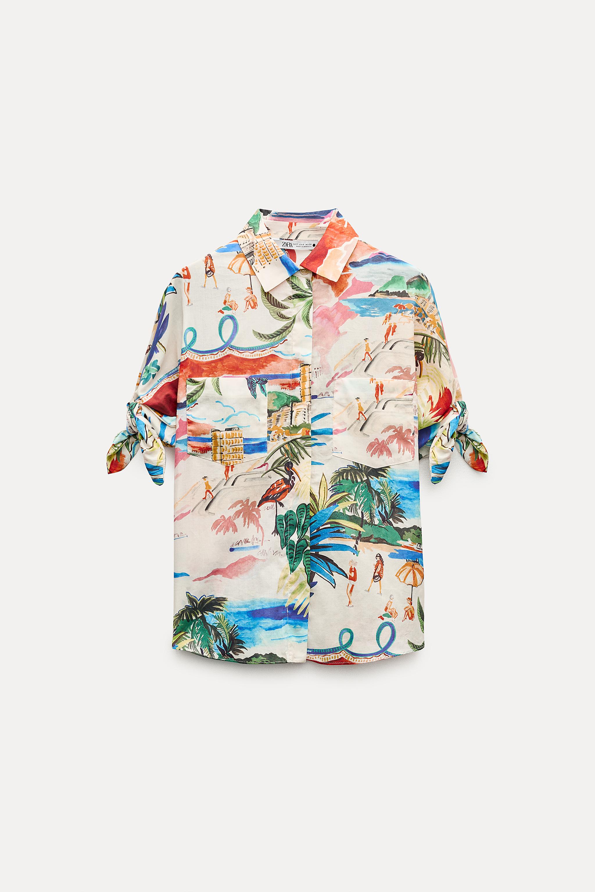 PRINTED SHIRT ZW COLLECTION - Multicolored | ZARA United States