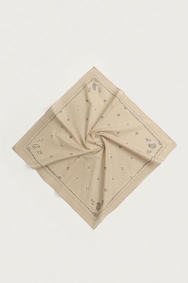 GEOMETRIC PRINT BANDANA - camel by Zara