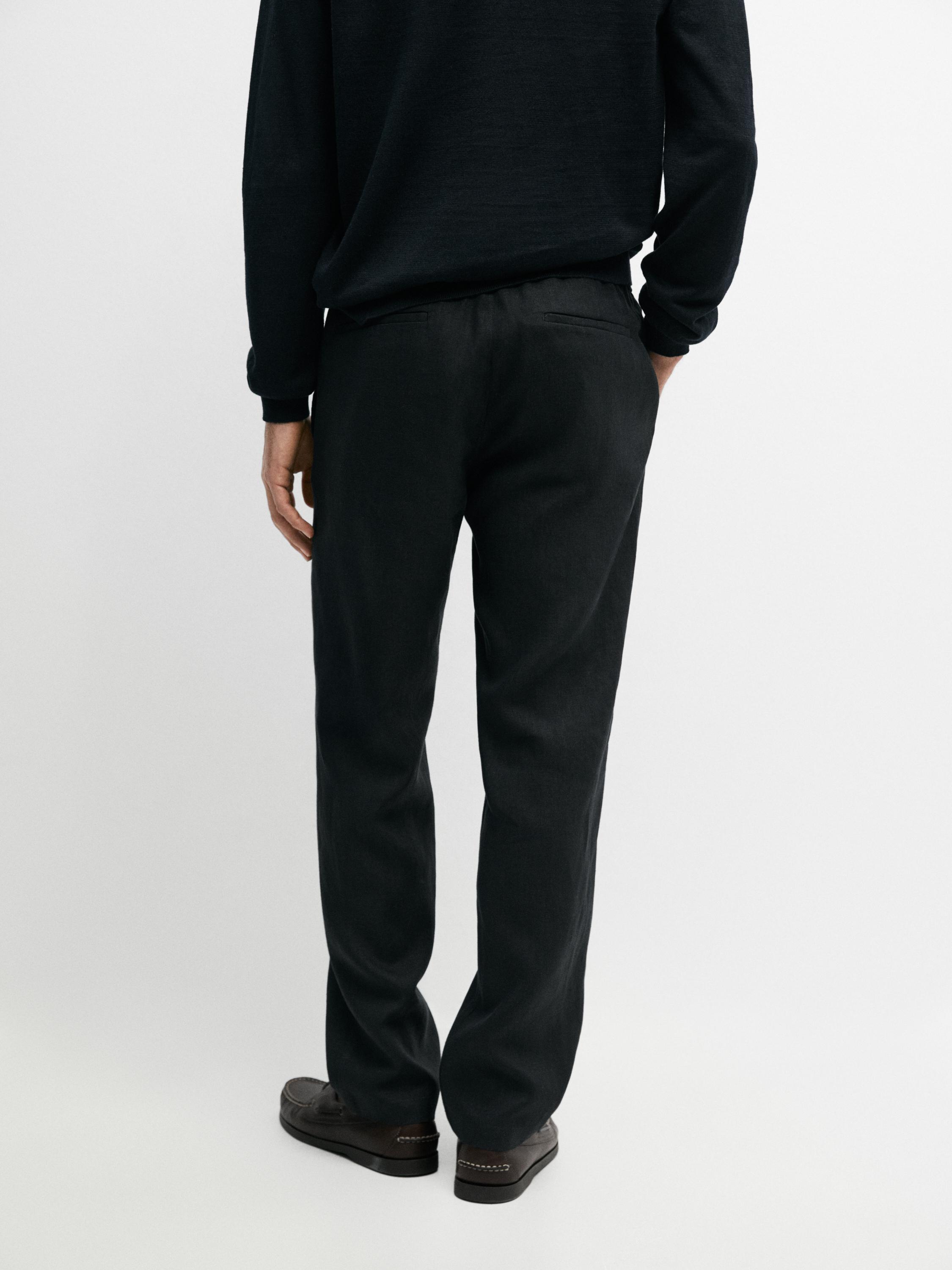 Linen jogger fit pants