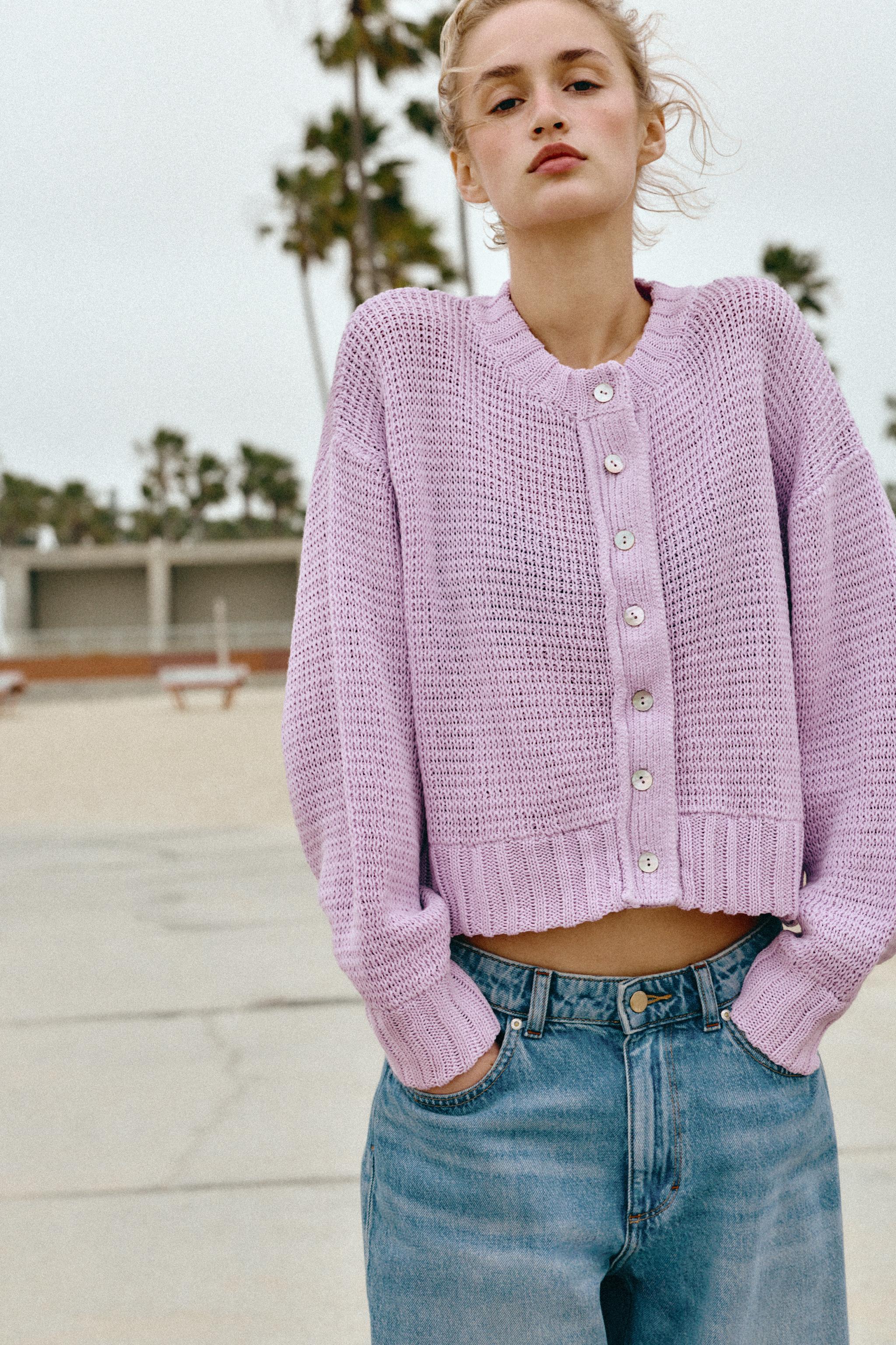 GILET EN GROSSE MAILLE