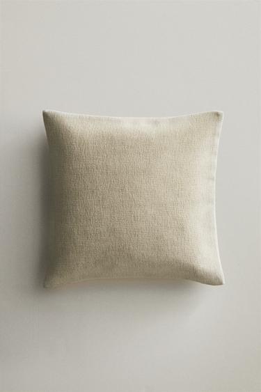 CHENILLE CUSHION COVER - Light green by Zara