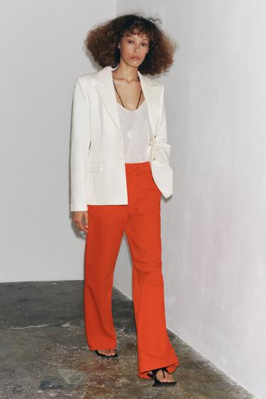 ZW COLLECTION FULL-LENGTH TROUSERS - Orange by Zara - Image 0