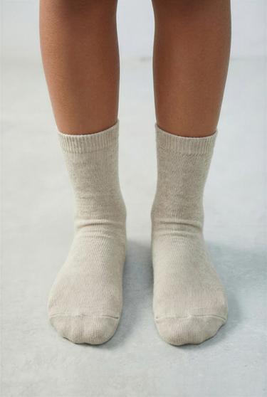 НАБОР ИЗ 5 ПАР ОДНОТОННЫХ ВЫСОКИХ НОСКОВ — Разноцветный от Zara