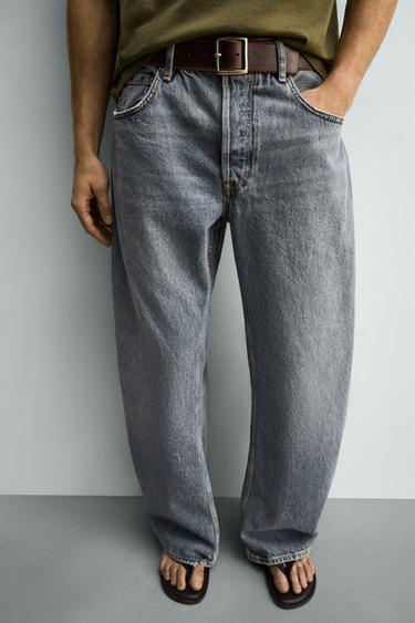 Zara FARMERKE BARREL KROJA – bledoplava