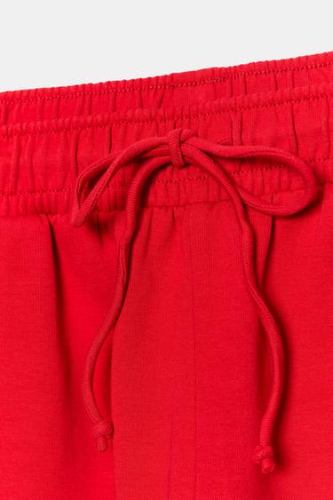 BERMUDA CORDONES - Rojo de Zara