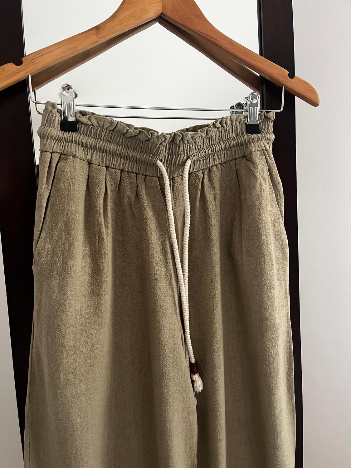RUSTIC TROUSERS WITH ELASTICATED WAISTBAND - Image 4