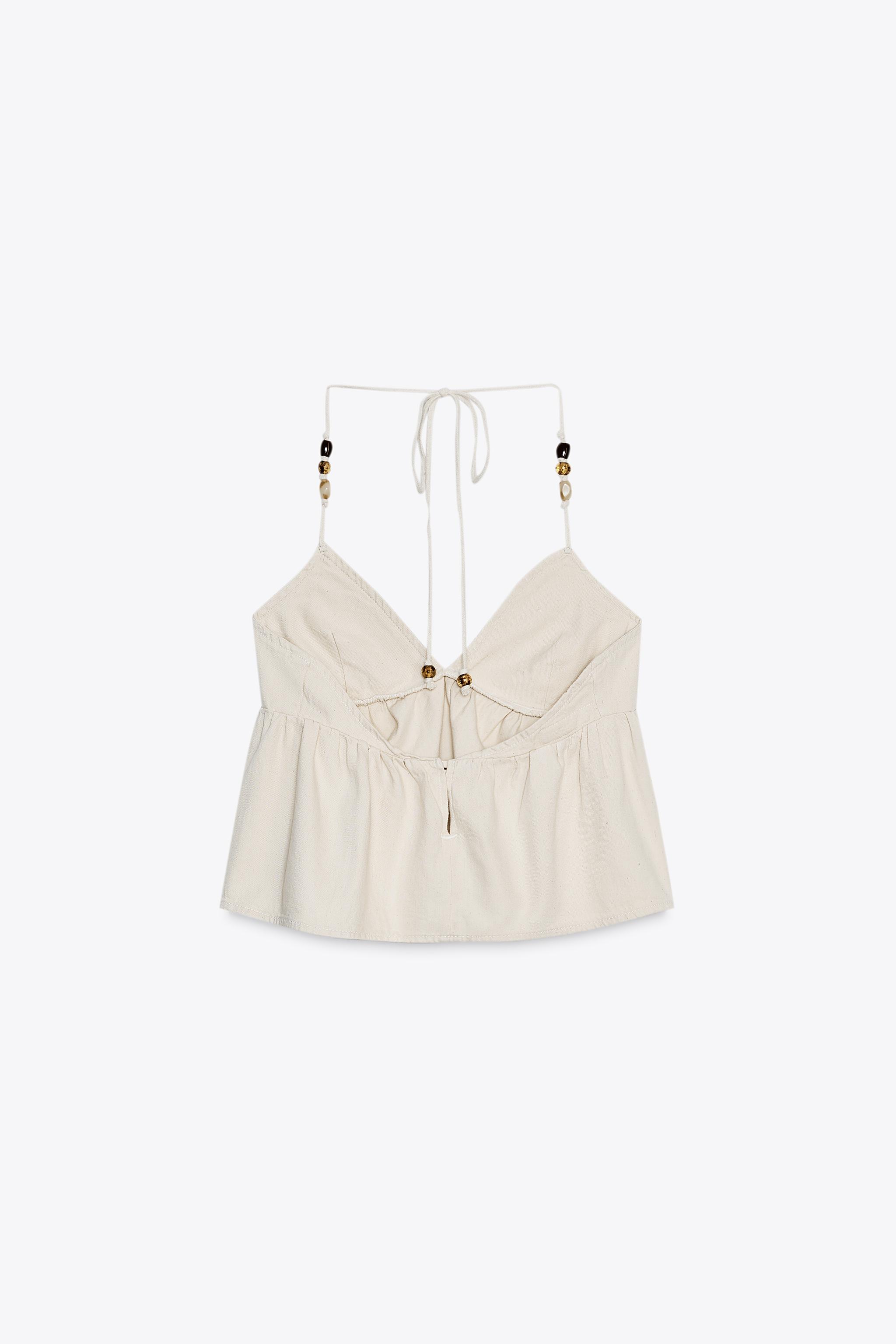 TOP HALTER EN JEAN FANTAISIE