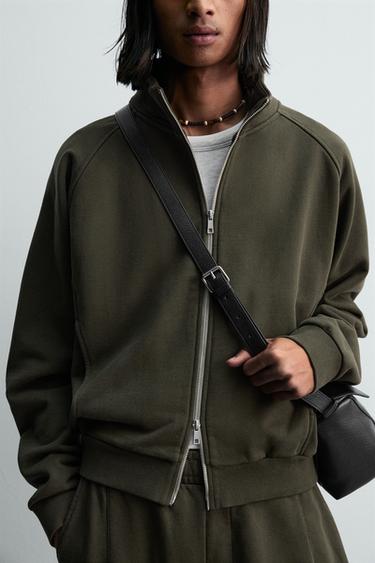 SWEAT RELAXED FIT EFFET DÉLAVÉ - Kaki de Zara - Image 4