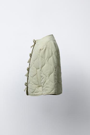 RIBBON PUFFER JACKET - Light green by Zara - Image 2
