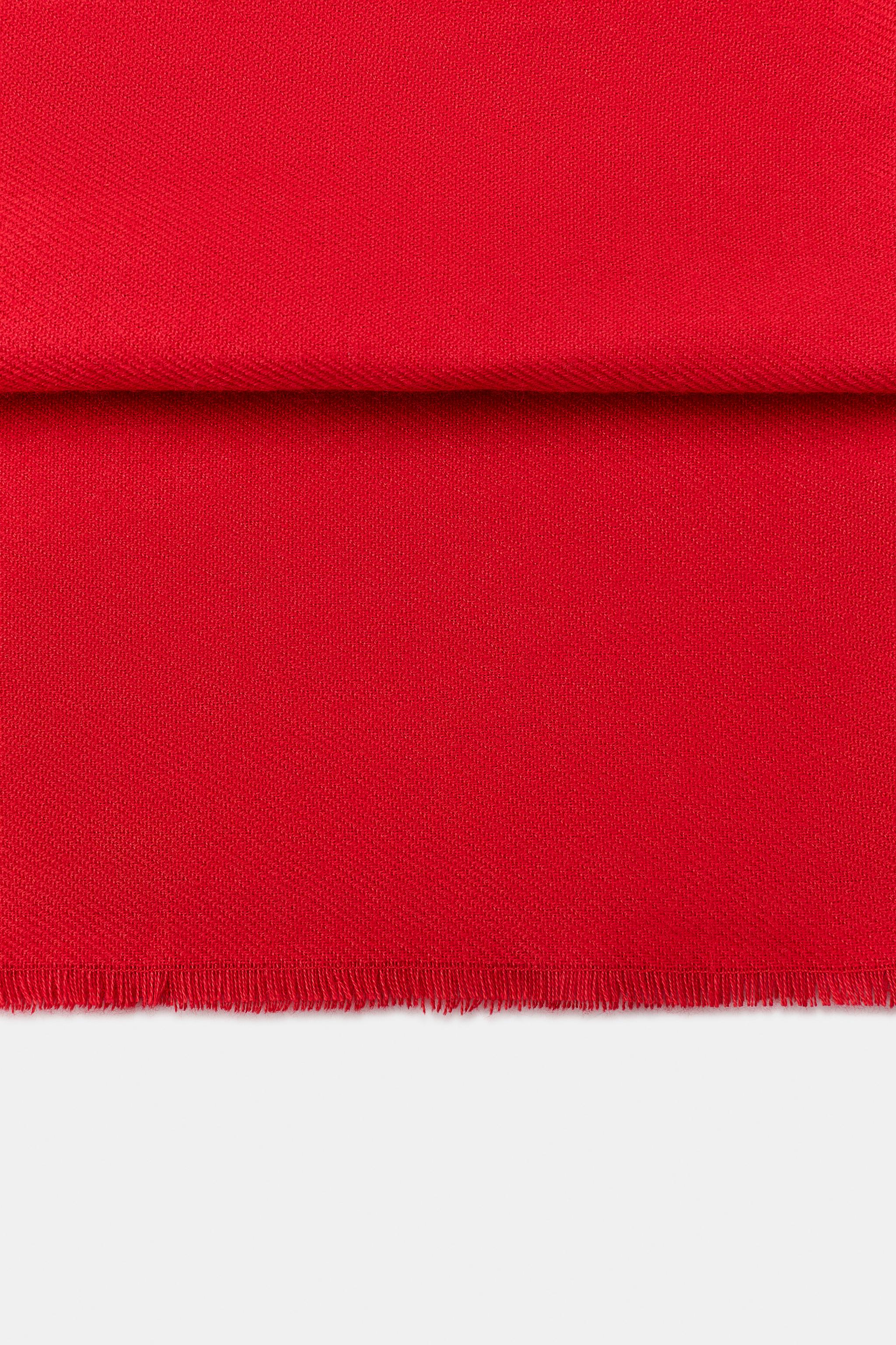 Zara SOFT DÜZ RENKLİ ATKI görsel 7